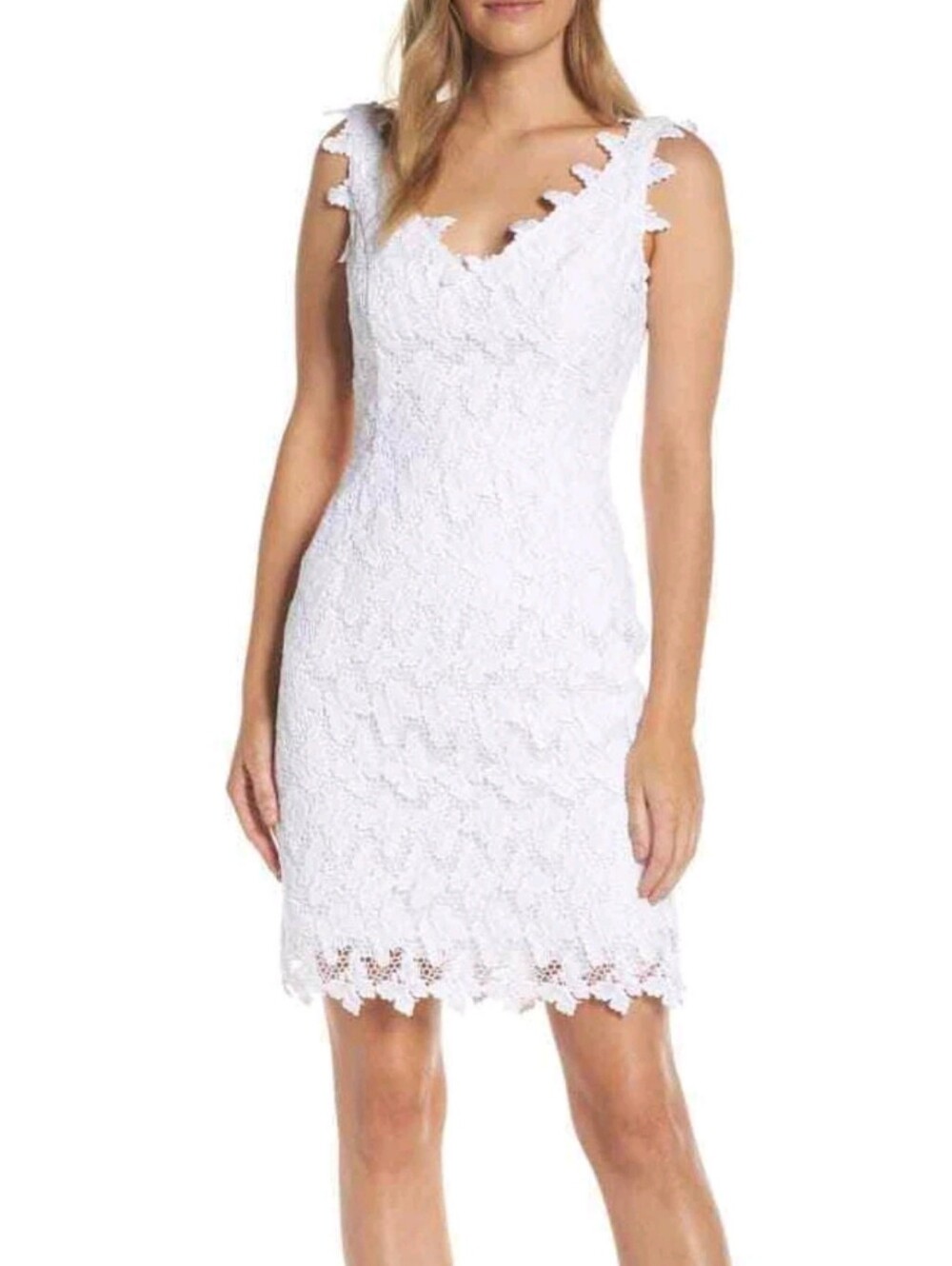 Lilly Pulitzer Reeve Butterfly Lace Shift Dress Size 2 Resort White Coquette - Picture 8 of 9